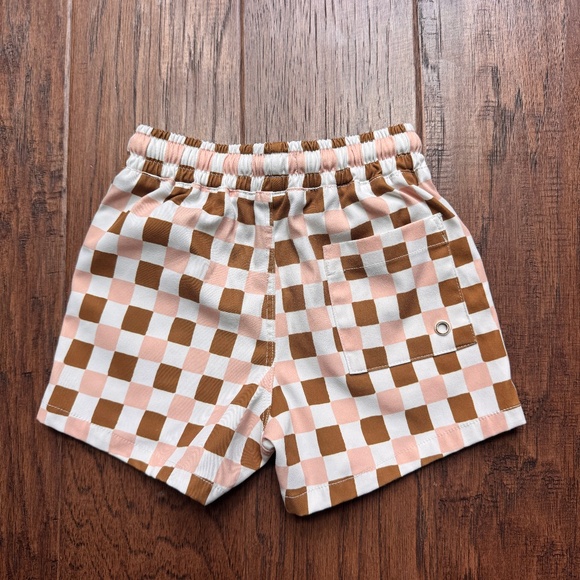 Rylee + Cru Boys (18-24mos) Retro Checkered Swim Trunks - Picture 3 of 4